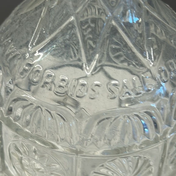 Vintage Cut Round Glass Decanter, Liquor Decanter - Picture 4 of 10